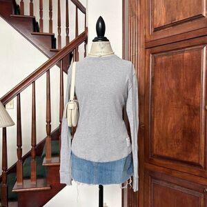 Aeropostale Grey Shirt Long Sleeve Thermal Vintage Cute